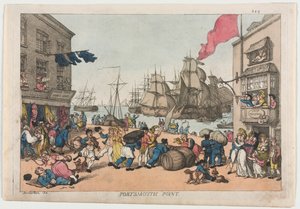 Punkt Portsmouth, 1814. autorstwa Thomas Rowlandson