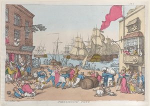 Punkt Portsmouth, 1814., 1814. autorstwa Thomas Rowlandson