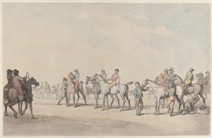 Przygotowania do wyścigu autorstwa Thomas Rowlandson