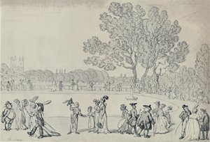 Promenada w Zielonym Parku, 1808, 1920 autorstwa Thomas Rowlandson