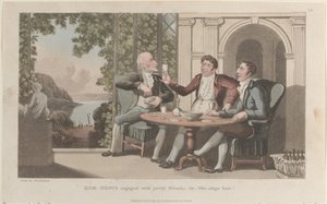 Quae Genus Zaręczony z Jovial Friends, Or-Who Sings Best, z Historii o..., 1 stycznia 1822. autorstwa Thomas Rowlandson