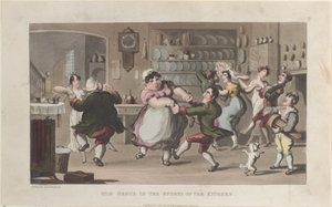 Quae Genus, w sporcie kuchni, z The History of Johnny Quae Genus..., 1 sierpnia 1821. autorstwa Thomas Rowlandson