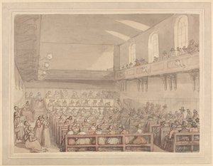 Zebranie kwakrów autorstwa Thomas Rowlandson