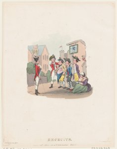 Rekruci, 1 marca 1803., 1 marca 1803. autorstwa Thomas Rowlandson