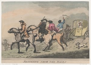 Wracając z wyścigów, 1 grudnia 1791 r., 1 grudnia 1791 r. autorstwa Thomas Rowlandson