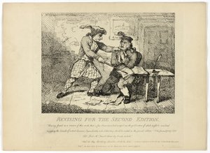 Poprawki do drugiego wydania, z podróży Boswella po Hebrydach autorstwa Thomas Rowlandson