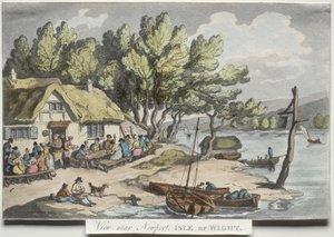 „Szkice z natury” Rowlandsona: Widok w pobliżu Newport na wyspie Wight autorstwa Thomas Rowlandson