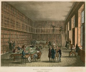 Instytucja Królewska, Albemarle Street, Londyn autorstwa Thomas Rowlandson