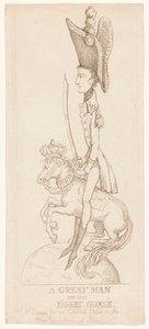 Pomnik konny Napoleona, 1804 r. autorstwa Thomas Rowlandson