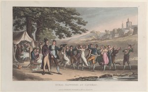 Szczęście wiejskie w Caverac, z Journal of Sentimental Travels in the Southern Provinces..., 1821. autorstwa Thomas Rowlandson