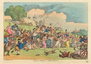 Sporty wiejskie. Wyścigi w kitel autorstwa Thomas Rowlandson