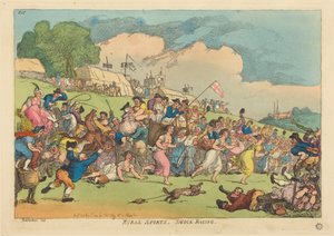 Sporty wiejskie. Wyścigi w fartuchach autorstwa Thomas Rowlandson