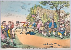 Sporty wiejskie lub gra w Quoits, 30 października 1811, 30 października 1811. autorstwa Thomas Rowlandson