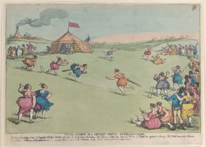 Sporty wiejskie lub nadzwyczajny mecz krykieta, 10 października 1811 r., 10 października 1811 r. autorstwa Thomas Rowlandson