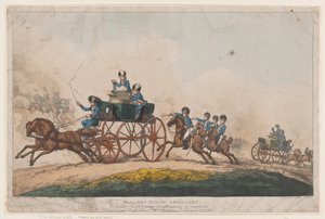 Lotna artyleria Sadlera autorstwa Thomas Rowlandson