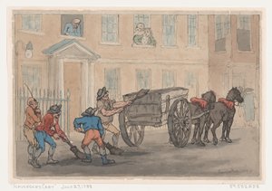 Wózek zbieracza śmieci autorstwa Thomas Rowlandson