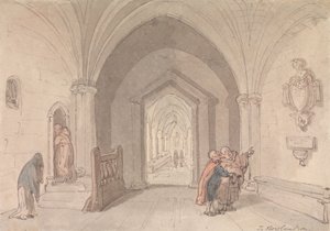 Scena w klasztorze autorstwa Thomas Rowlandson