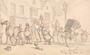 Scena przed Karczmą Półksiężyca autorstwa Thomas Rowlandson