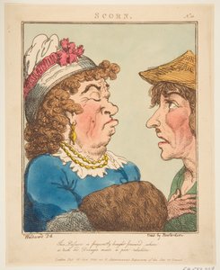 Scorn Le Brun Travested, czyli karykatury namiętności, 21 stycznia 1800 r. autorstwa Thomas Rowlandson