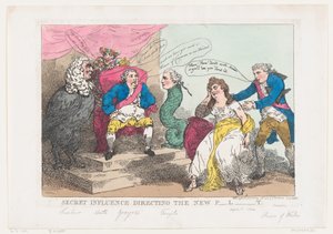 Tajny wpływ kierujący nowym P-l-t [Parlament], 18 maja 1784., 18 maja 1784. autorstwa Thomas Rowlandson