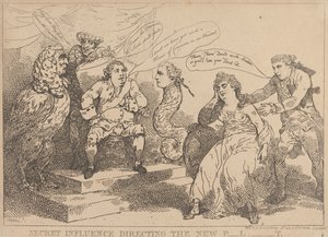 Ukryty wpływ kierujący nowym parlamentem autorstwa Thomas Rowlandson