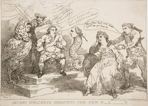 Tajny wpływ kierujący nowym P-l-t autorstwa Thomas Rowlandson