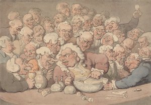 Podawanie ponczu autorstwa Thomas Rowlandson