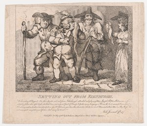 Wyruszając z Edynburga Malownicze piękności Boswell, część druga, maj..., 30 maja 1786. autorstwa Thomas Rowlandson
