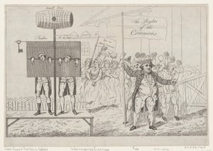 Sir Cecil Wray w pręgierzu, 7 maja 1784., 7 maja 1784. autorstwa Thomas Rowlandson