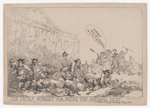 Budżet Sir Cecila na spłatę długu narodowego, 30 marca 1784., 30 marca 1784. autorstwa Thomas Rowlandson
