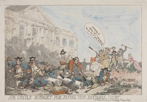 Budżet sir Cecila na spłatę długu publicznego autorstwa Thomas Rowlandson