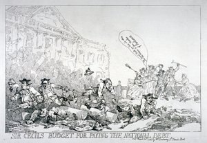„Budżet sir Cecilsa na spłatę długu narodowego”, 1874. autorstwa Thomas Rowlandson