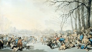 Łyżwiarze na Serpentine autorstwa Thomas Rowlandson
