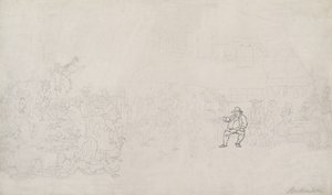 Szkic do filmu „The Recruiter” autorstwa Thomas Rowlandson