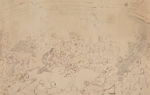 Naszkicowany w kokpicie w Nottingham autorstwa Thomas Rowlandson