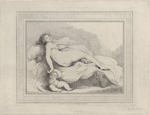 Śpiąca Wenus i Miłość, 1799., 1799. autorstwa Thomas Rowlandson