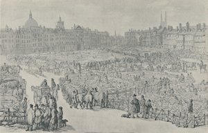 Rynek Smithfield, 1810, 1920 autorstwa Thomas Rowlandson