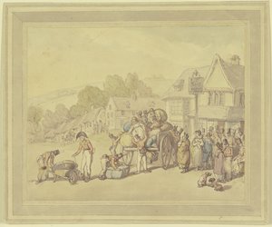 Żołnierze przed karczmą autorstwa Thomas Rowlandson