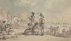 Żołnierze wsiadają na pokład autorstwa Thomas Rowlandson