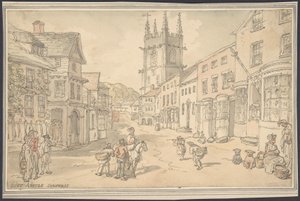 St. Austle, Kornwalia autorstwa Thomas Rowlandson