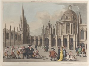 Kościół Mariacki, Biblioteka Radcliwska, 31 października 1811, 31 października 1811. autorstwa Thomas Rowlandson