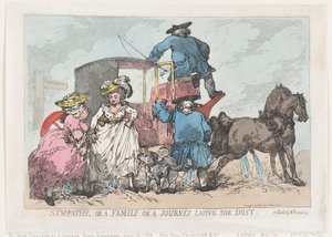 Sympatia, czyli rodzina w podróży kładzenie kurzu, 12 lipca 1784 r., 12 lipca 1784 r. autorstwa Thomas Rowlandson