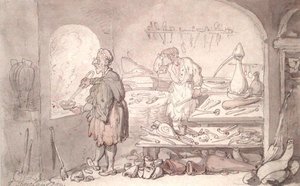 Alchemik (akwarela na papierze) autorstwa Thomas Rowlandson
