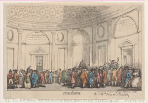 Bank, styczeń 1792., styczeń 1792. autorstwa Thomas Rowlandson
