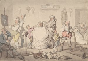 Zakład fryzjerski, 1785-1805. autorstwa Thomas Rowlandson
