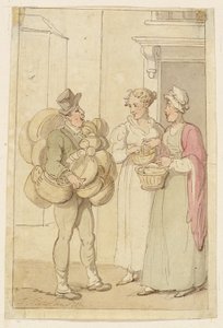 Sprzedawca koszyków autorstwa Thomas Rowlandson