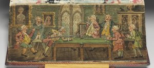 „The Book of Common Prayer”, fragment obrazu „Gra w bilard”, 1772 autorstwa Thomas Rowlandson