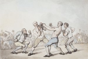 Mecz bokserski, autorstwa Thomas Rowlandson