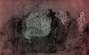 „Gracze szachów” autorstwa Thomas Rowlandson