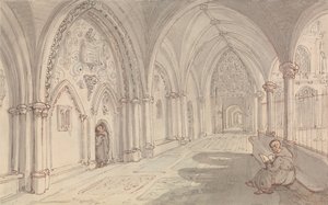 Krypty klasztoru autorstwa Thomas Rowlandson